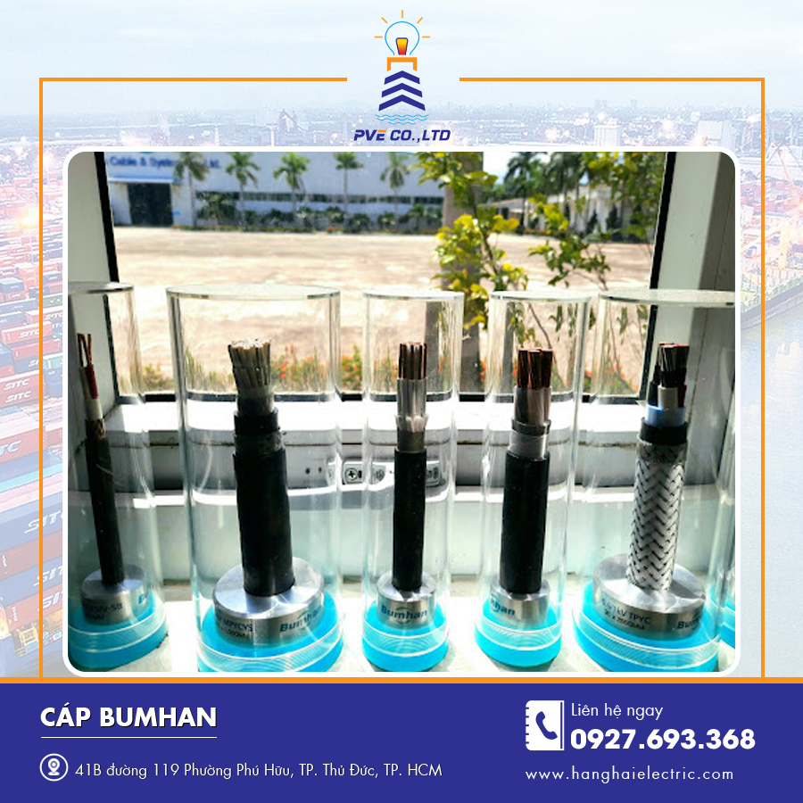 Cáp điện Bumhan lõi đồng tinh khiết, cách điện bền bỉ và an toàn. Cáp điện Bumhan lõi đồng tinh khiết, cách điện bền bỉ và an toàn.
