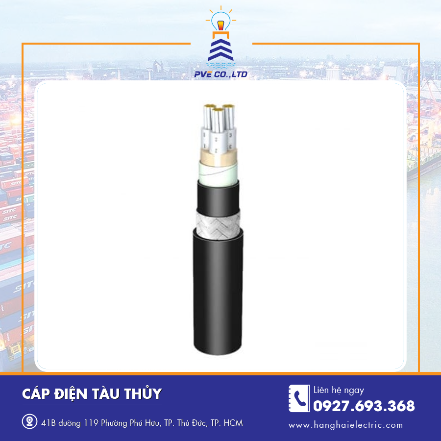 Cáp điện tàu thủy lõi đồng bọc lớp cách điện dày, chống ăn mòn. Cáp điện tàu thủy lõi đồng bọc lớp cách điện dày, chống ăn mòn.