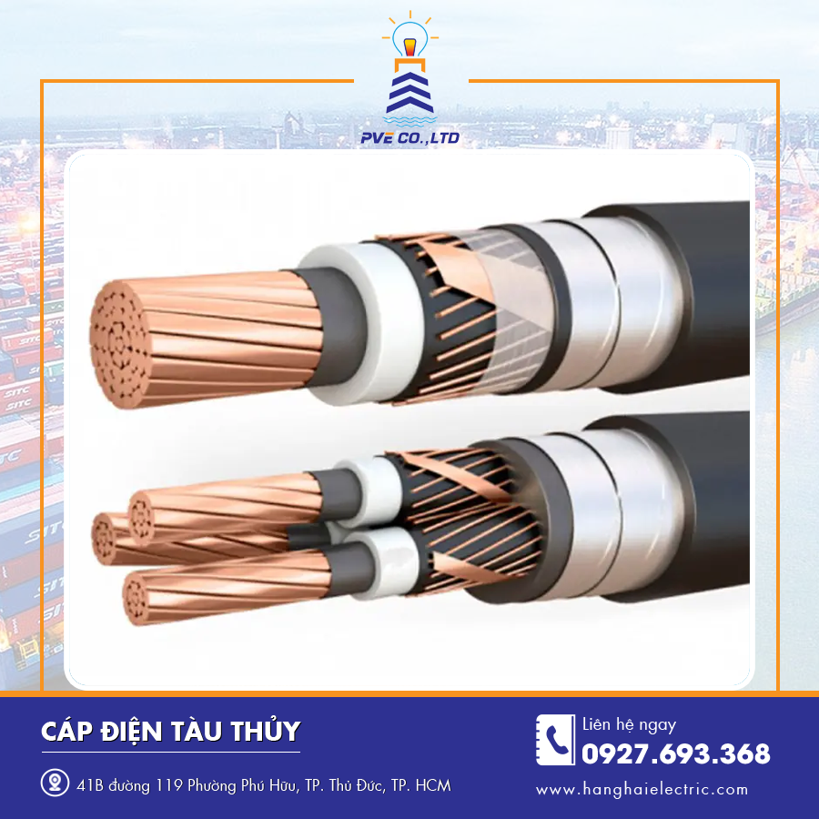 Cuộn cáp điện tàu thủy chuyên dụng, chịu dầu và chống cháy lan. Cuộn cáp điện tàu thủy chuyên dụng, chịu dầu và chống cháy lan.