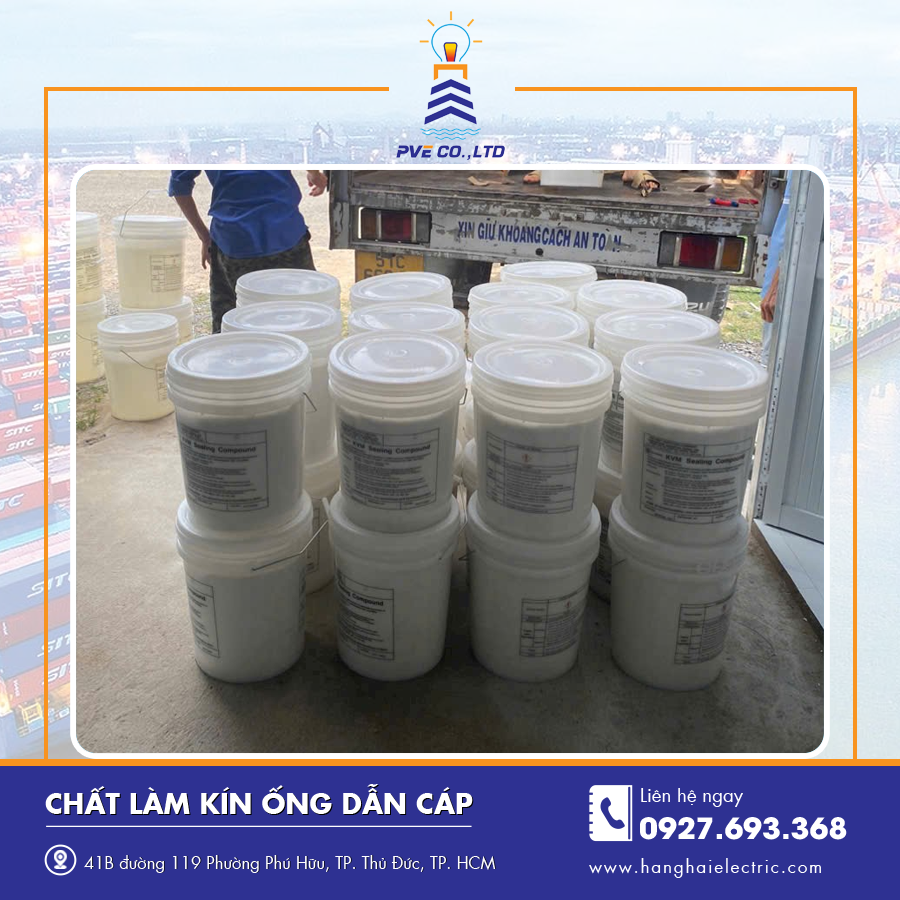 Chất làm kín ống dẫn cáp giúp ngăn bụi, nước và côn trùng xâm nhập hiệu quả. Chất làm kín ống dẫn cáp giúp ngăn bụi, nước và côn trùng xâm nhập hiệu quả.