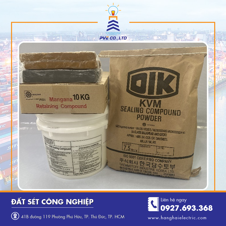 Sản phẩm đất sét công nghiệp dùng trong cách điện và làm kín. Sản phẩm đất sét công nghiệp dùng trong cách điện và làm kín.